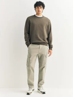 Next Stone Slim Fit Cotton Stretch Cargo Trousers^ Pants & Chinos