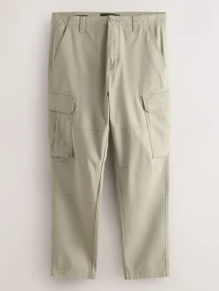 Next Stone Slim Fit Cotton Stretch Cargo Trousers^ Pants & Chinos