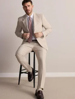 Next Slim Fit Leomaster Italian 100% Linen Suit Jacket^ Suits & Tuxedos