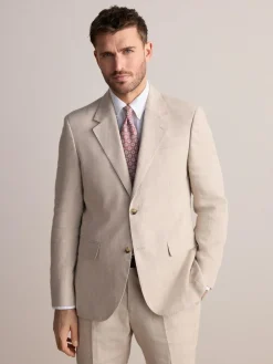 Next Slim Fit Leomaster Italian 100% Linen Suit Jacket^ Suits & Tuxedos