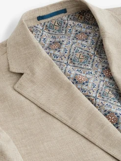 Next Slim Fit Textured Linen Blend Blazer^ Blazers & Formal Jackets