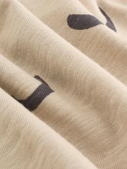 Next 100% Cotton Long Sleeve All-Over Print T-Shirt (3mths-7yrs) Stone Smile