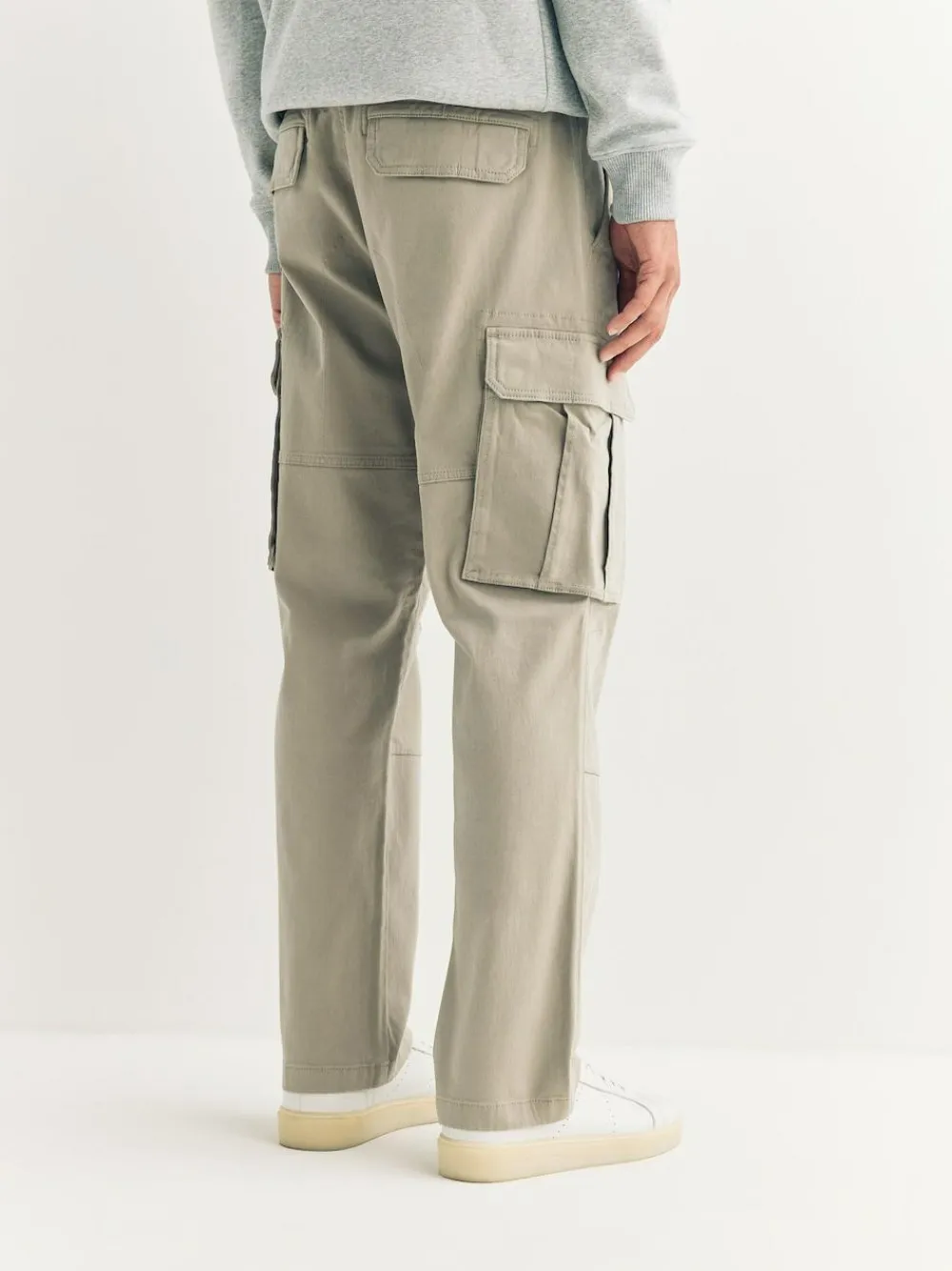 Next Stone Straight Fit Cotton Stretch Cargo Trousers^ Pants & Chinos