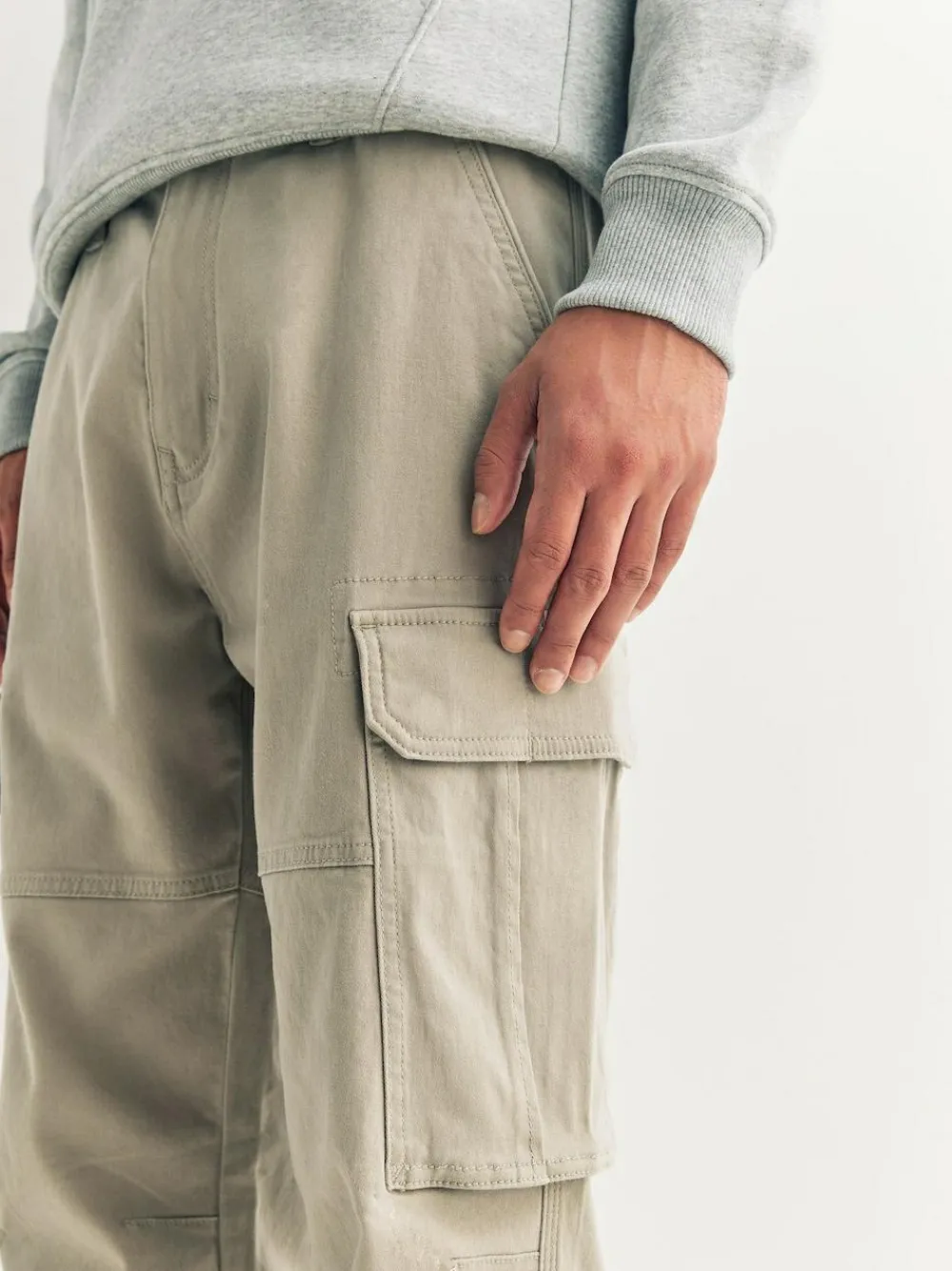 Next Stone Straight Fit Cotton Stretch Cargo Trousers^ Pants & Chinos