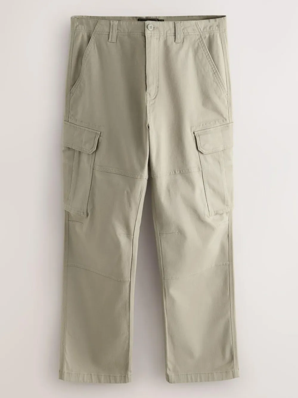 Next Stone Straight Fit Cotton Stretch Cargo Trousers^ Pants & Chinos