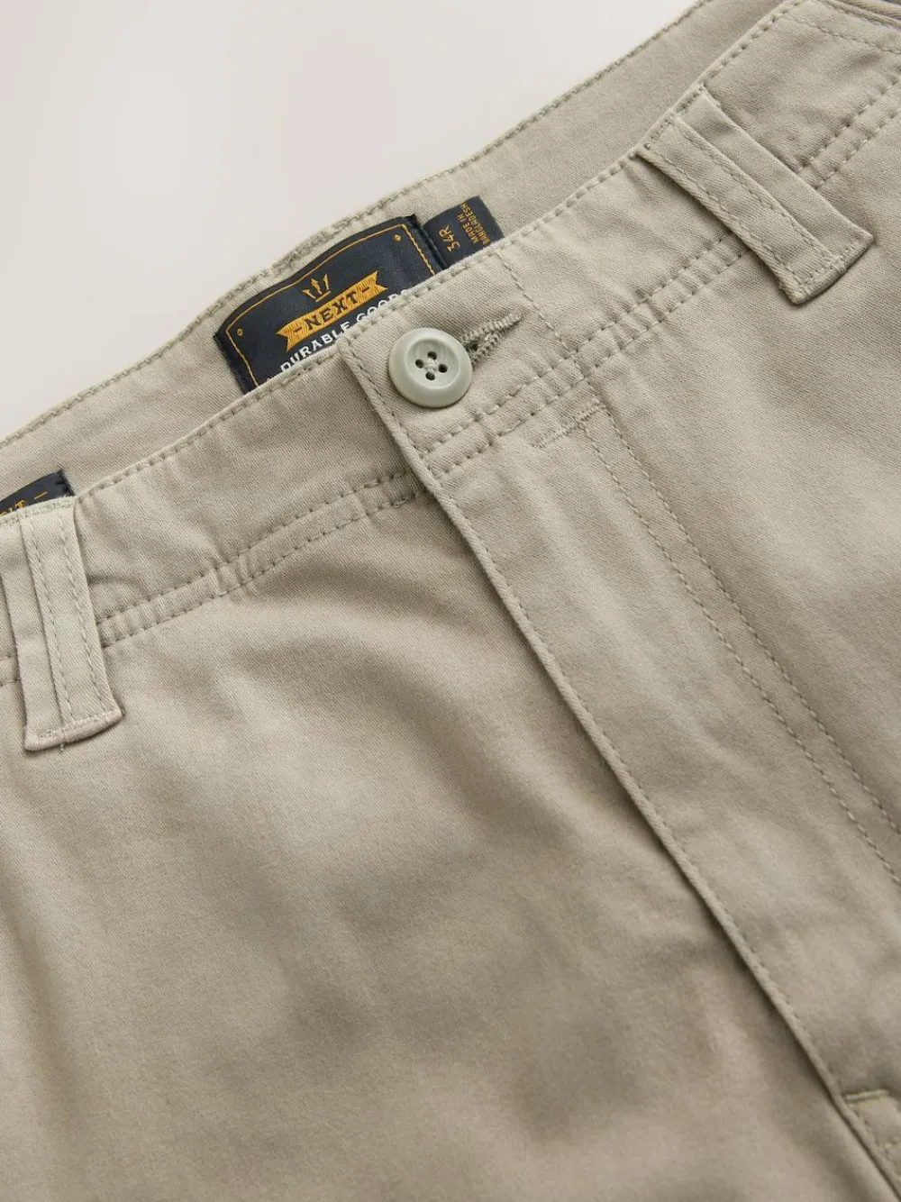 Next Stone Straight Fit Cotton Stretch Cargo Trousers^ Pants & Chinos