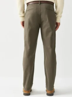 Discount Next Straight Fit Motionflex Chinos Trousers With Belt Stone