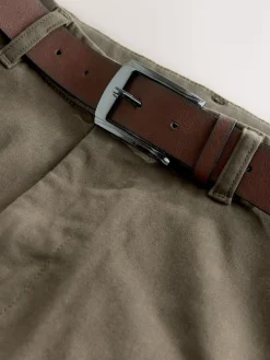 Discount Next Straight Fit Motionflex Chinos Trousers With Belt Stone