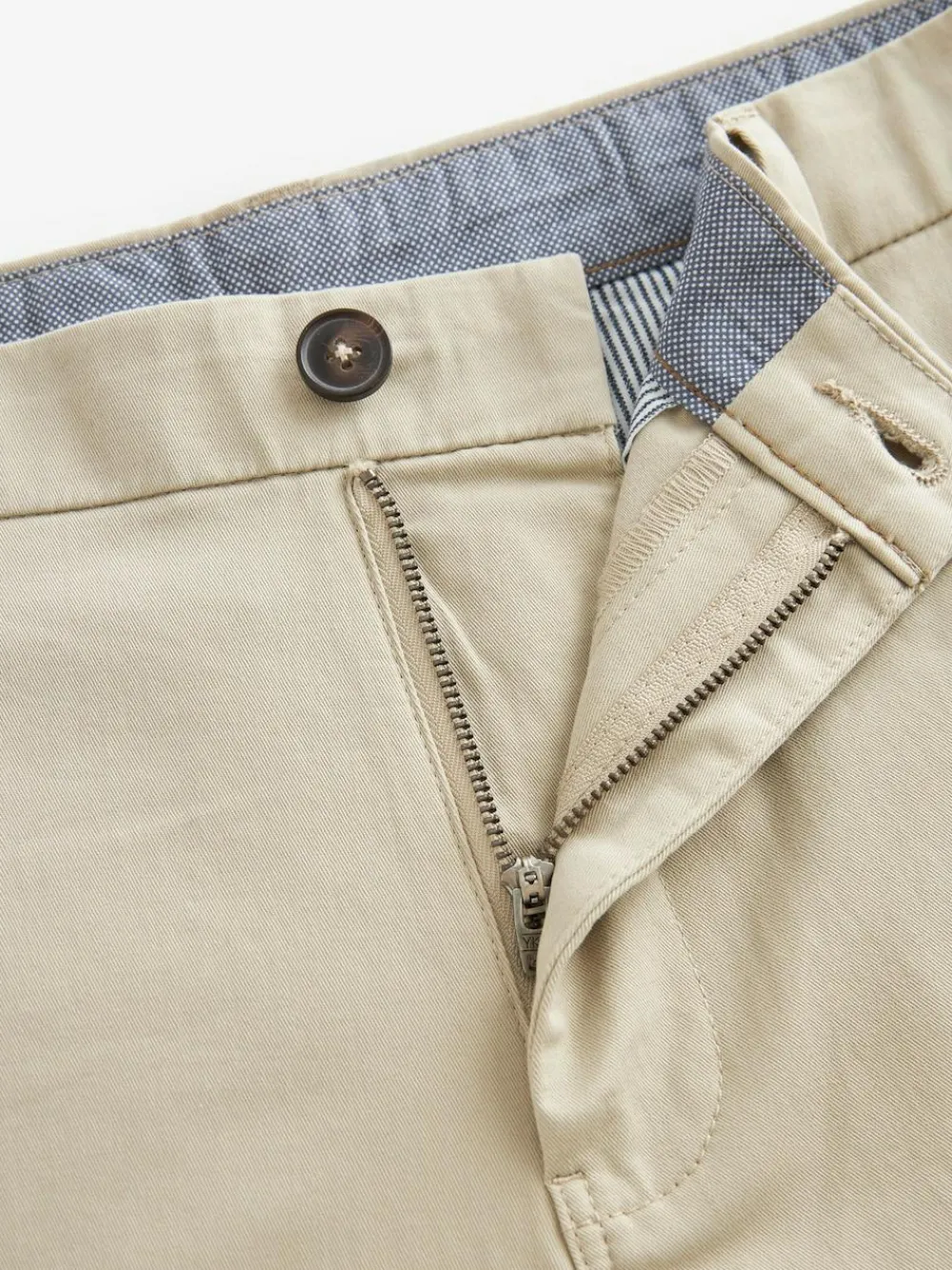 New Next Stone Straight Fit Stretch Chinos Shorts
