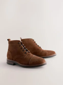 Hot Next Toecap Leather Boots Stone
