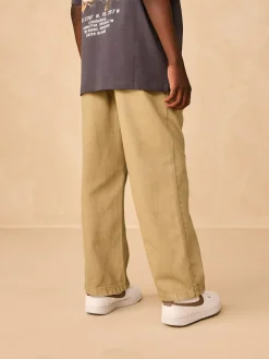 Next Wide Fit Pull On Twill Jeans (3-16yrs)^BOY Jeans|Jeans