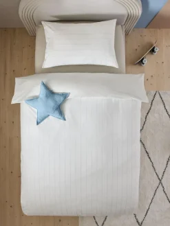 Next Stripe Supersoft 100% Cotton Percale 200 Thread Count Duvet Cover and Pillow Case Set^ Childrens Bedding|Bedsets & Duvet Covers