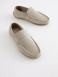 Online Next Standard Fit (F) Loafers Suede Stone