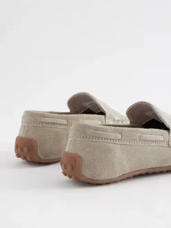 Online Next Standard Fit (F) Loafers Suede Stone