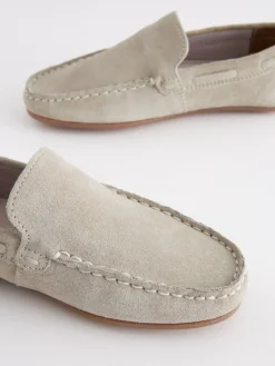 Online Next Standard Fit (F) Loafers Suede Stone