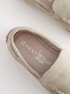 Online Next Standard Fit (F) Loafers Suede Stone