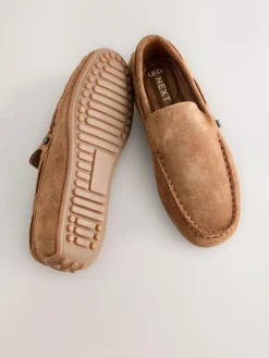 Next Standard Fit (F) Loafers Suede Tan Brown