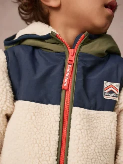 Superdry Beige Sherpa Snowsuit^ Coats, Jackets & Pramsuits|Coats, Jackets & Pramsuits