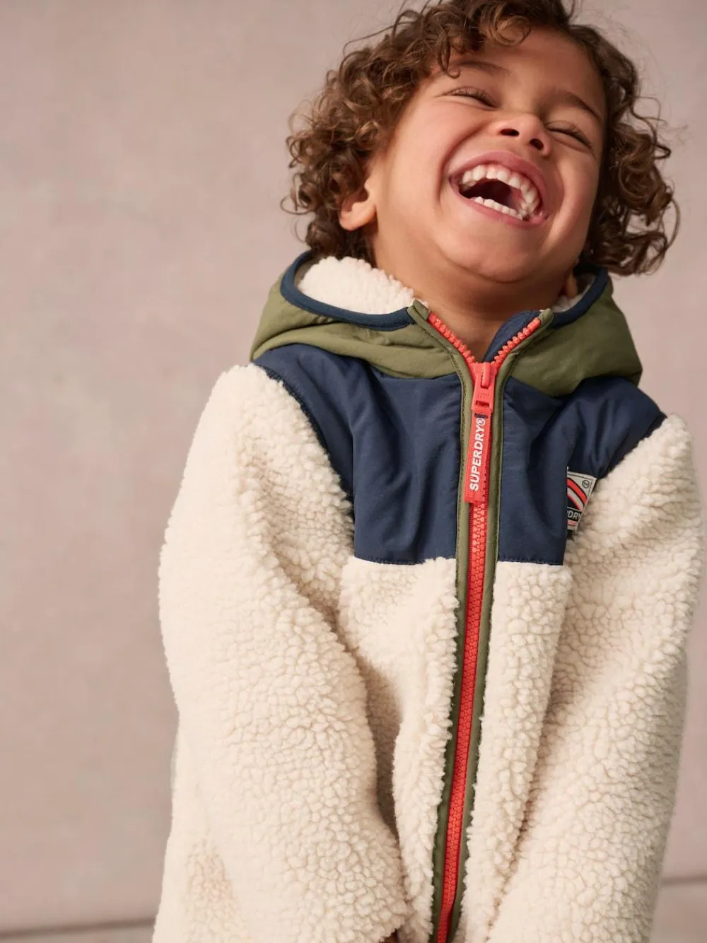 Superdry Beige Sherpa Snowsuit^ Coats, Jackets & Pramsuits|Coats, Jackets & Pramsuits