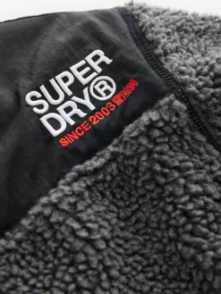 Superdry Black Borg Zip Through Jacket^BOY Coats, Jackets & Pramsuits|Coats, Jackets & Pramsuits