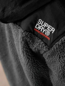 Superdry Black Borg Zip Through Jacket^BOY Coats, Jackets & Pramsuits|Coats, Jackets & Pramsuits