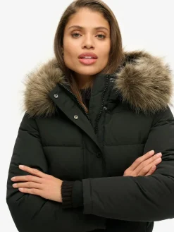 Superdry Black Everest Hooded Bomber Jacket^Women Coats & Jackets|Coats & Jackets