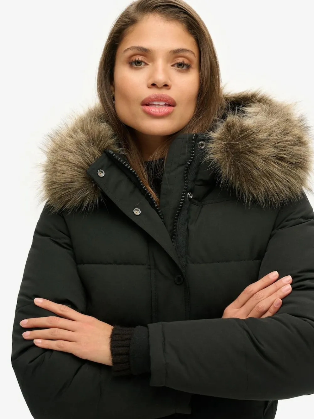 Superdry Black Everest Hooded Bomber Jacket^Women Coats & Jackets|Coats & Jackets