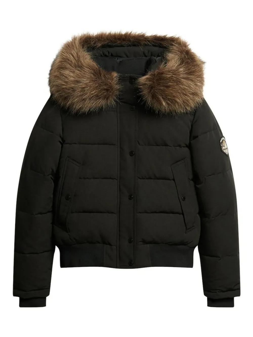 Superdry Black Everest Hooded Bomber Jacket^Women Coats & Jackets|Coats & Jackets