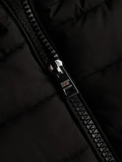 Superdry Black Fuji Faux Hood Mid Length Coat^Women Coats & Jackets|Coats & Jackets