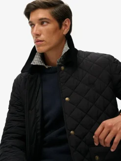 Clearance Superdry Quilted Estate Coach Jacket Black