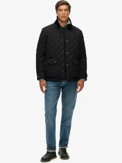 Clearance Superdry Quilted Estate Coach Jacket Black