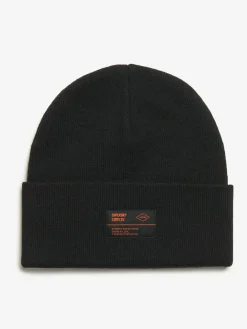 New Superdry Surplus Knitted Beanie Hat Black