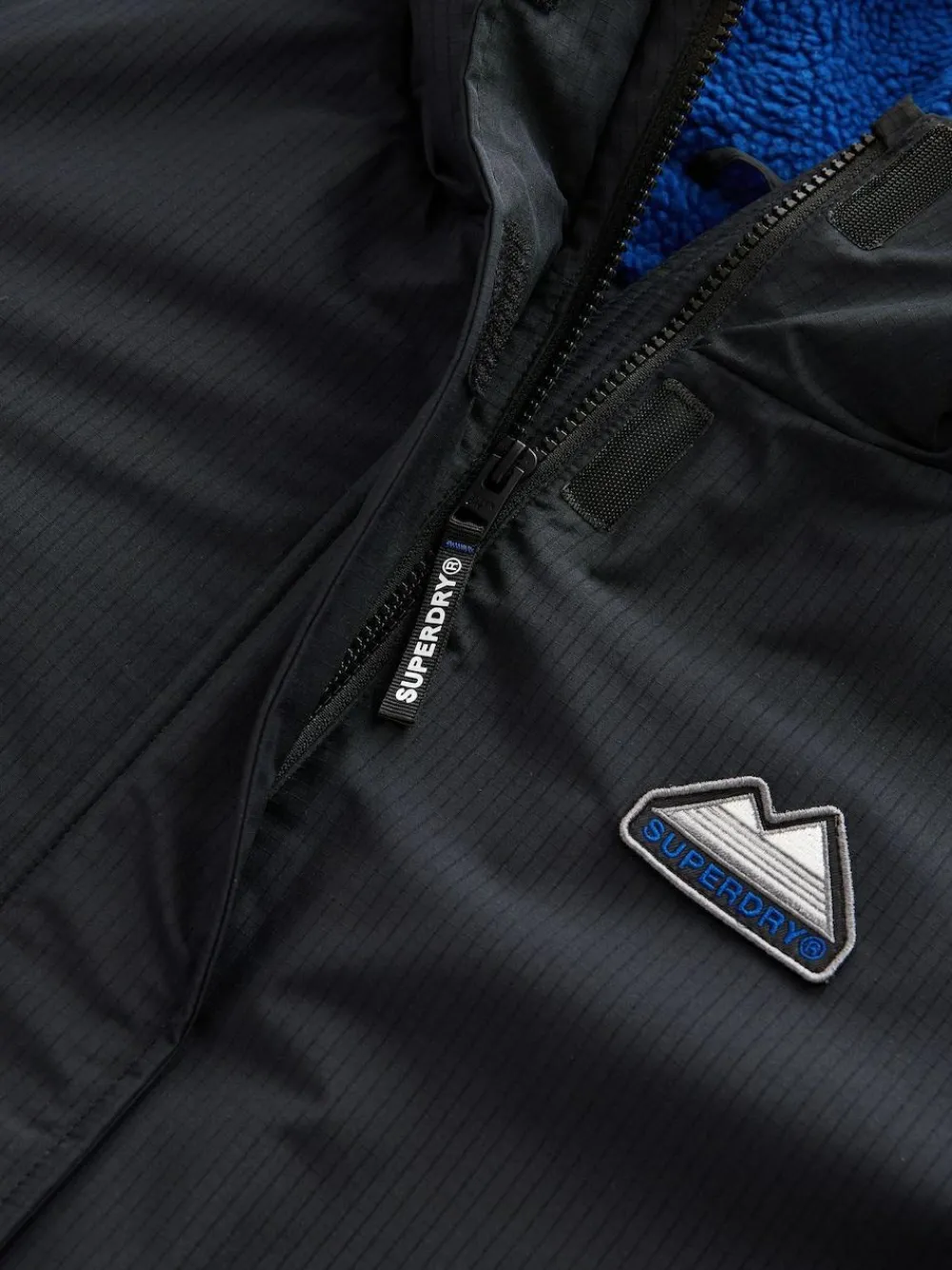 New Superdry Changing Robe Black/Blue