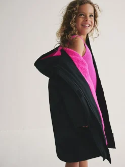 Hot Superdry Changing Robe Black/Pink