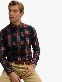 Hot Superdry Blue Long Sleeve Cotton Lumberjack Shirt