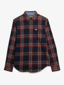 Hot Superdry Blue Long Sleeve Cotton Lumberjack Shirt