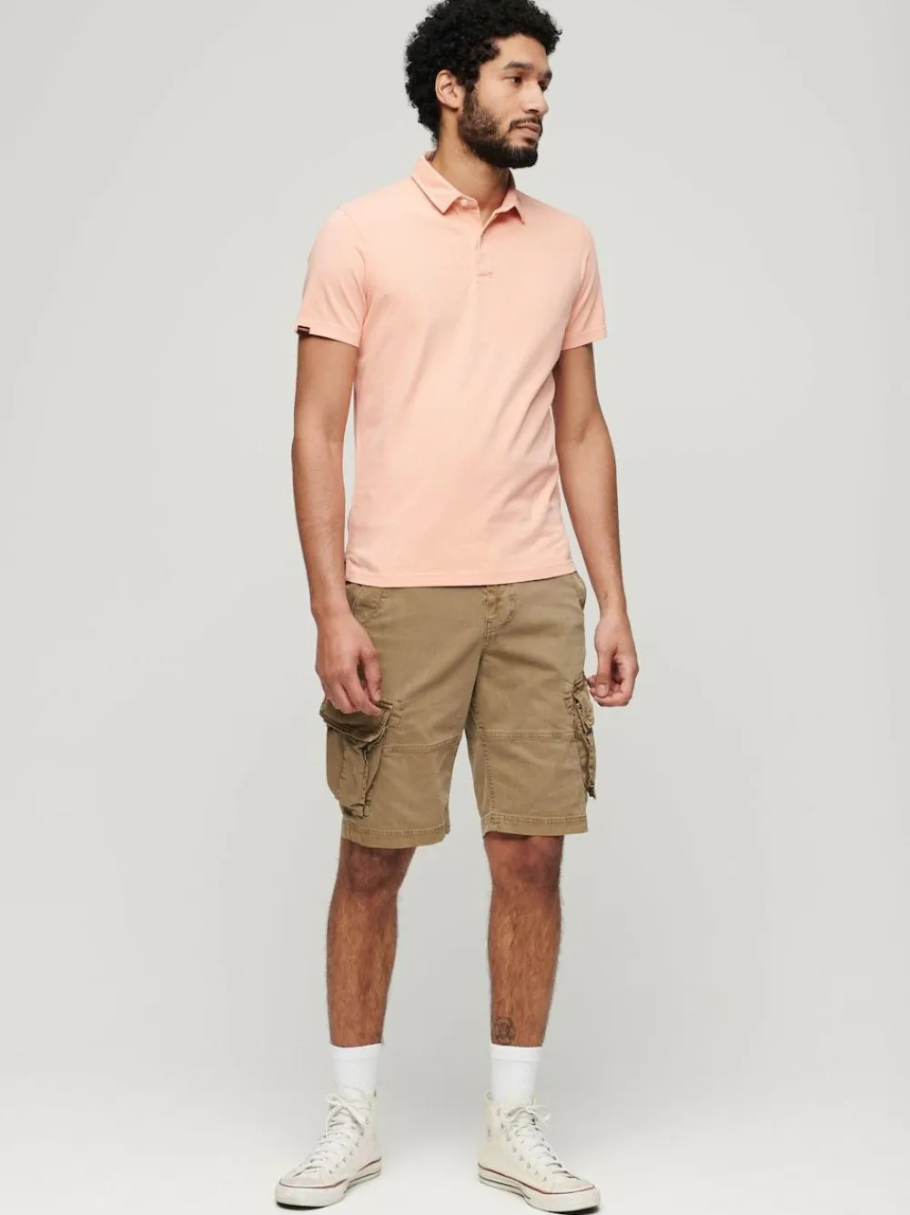 Superdry Brown Core Cargo Relaxed Fit Shorts^ Shorts