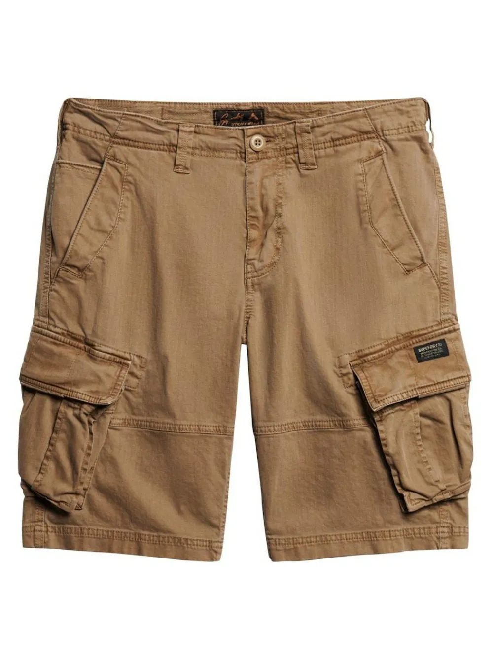 Superdry Brown Core Cargo Relaxed Fit Shorts^ Shorts