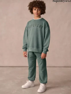 Superdry Dark Green Sweat Top & Shorts Set^BOY Sweatshirts & Hoodies|Sweatshirts & Hoodies