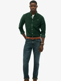 Clearance Superdry Classic Needle Cord Shirt Green