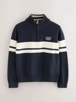 Online Superdry Knit Jumper Navy/White