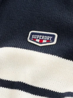 Online Superdry Knit Jumper Navy/White