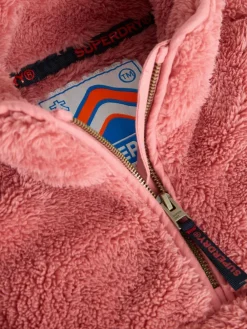 Online Superdry Pink Quarter Zip Fleece