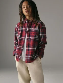 Hot Superdry Check Shirt Red