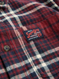 Hot Superdry Check Shirt Red