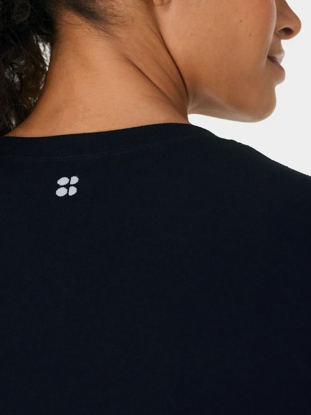 Sweaty Betty Black Modal Crew Neck Base Layer Top^Women Thermals