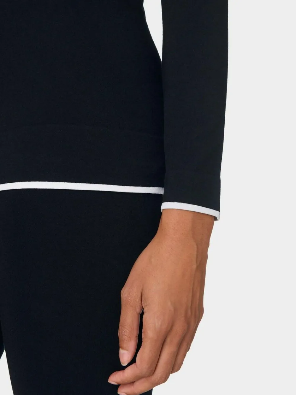 Sweaty Betty Black Modal Crew Neck Base Layer Top^Women Thermals