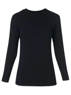 Sweaty Betty Black Modal Crew Neck Base Layer Top^Women Thermals