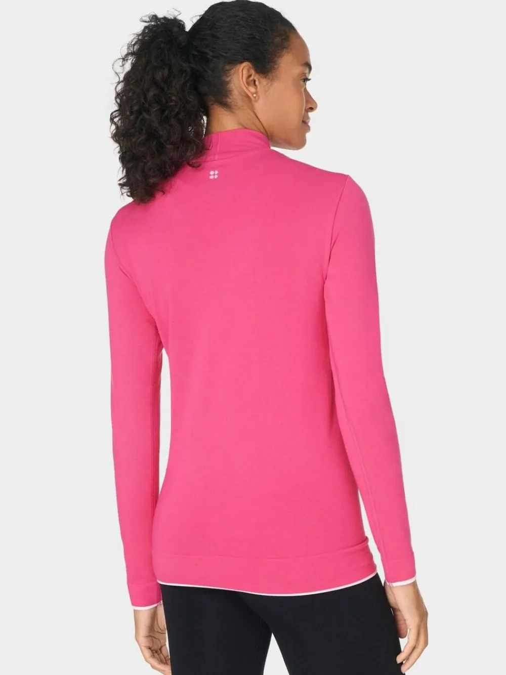 Sale Sweaty Betty Pink Modal High Neck Base Layer Top