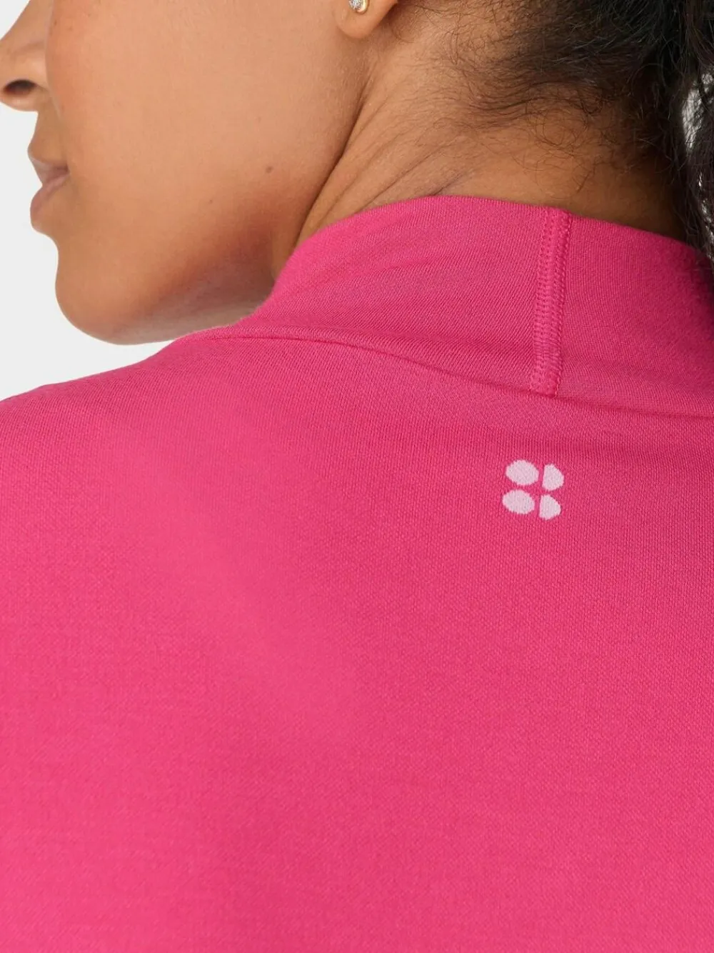 Sale Sweaty Betty Pink Modal High Neck Base Layer Top